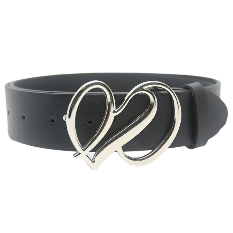 Unique Heart Detail PU Leather Belt Practical Metal Buckle Waist Belts for Women  | eBay Australi... | eBay AU