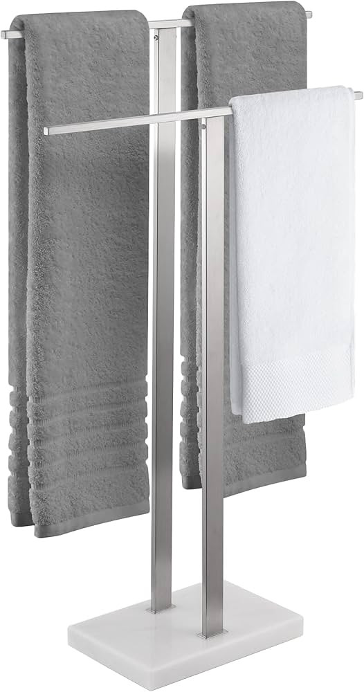 KES Standing Towel Racks for Bathroom 2-Tier, Floor Towel Rack Stand with Heavy Marble Base, Upgr... | Amazon (US)