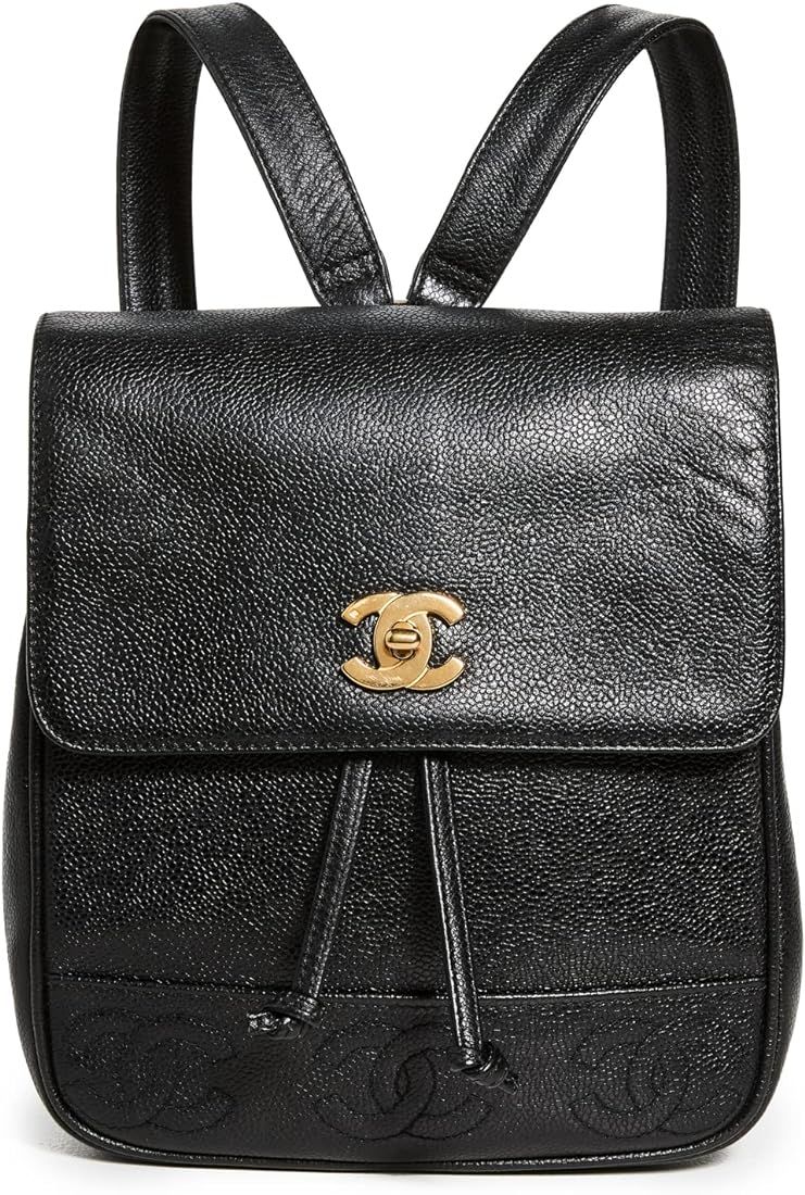 CHANEL Women's Pre-Loved Black Caviar 3cc Backpack Medium, Black, One Size | Amazon (US)