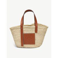 Open raffia basket bag | Selfridges