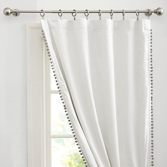 Pom Pom Blackout Drape | Pottery Barn Teen