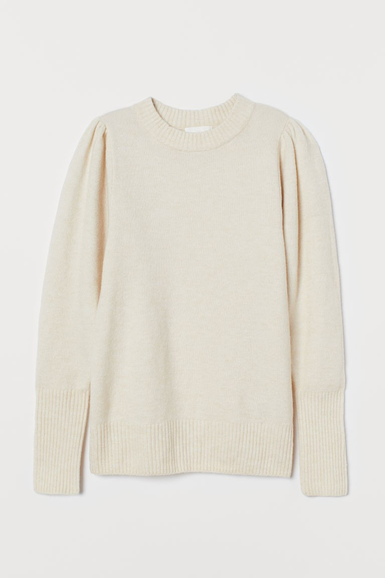 H & M - MAMA Fine-knit Sweater - Beige | H&M (US + CA)