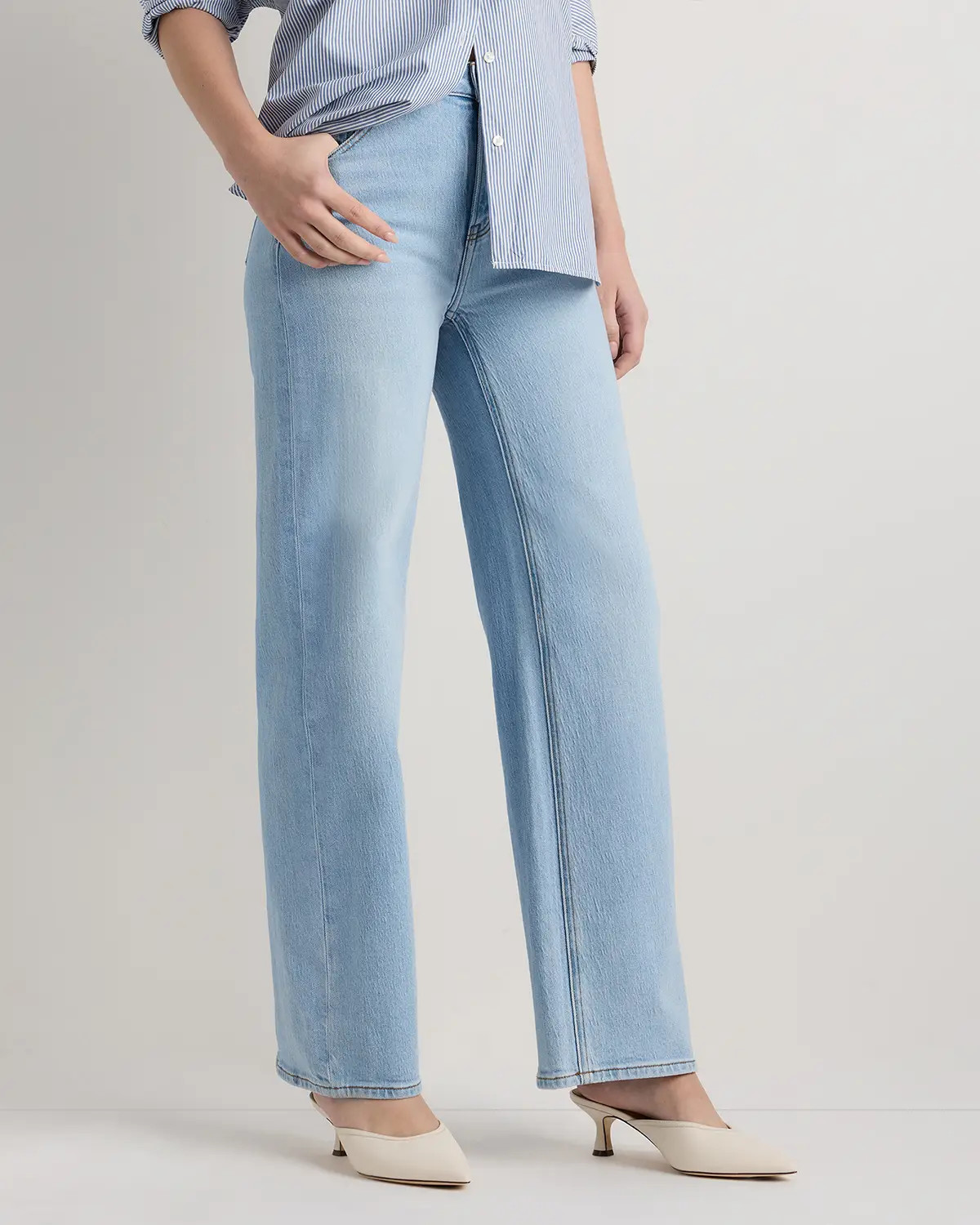 Italian Leather 55mm Kitten Heel Mule | Quince