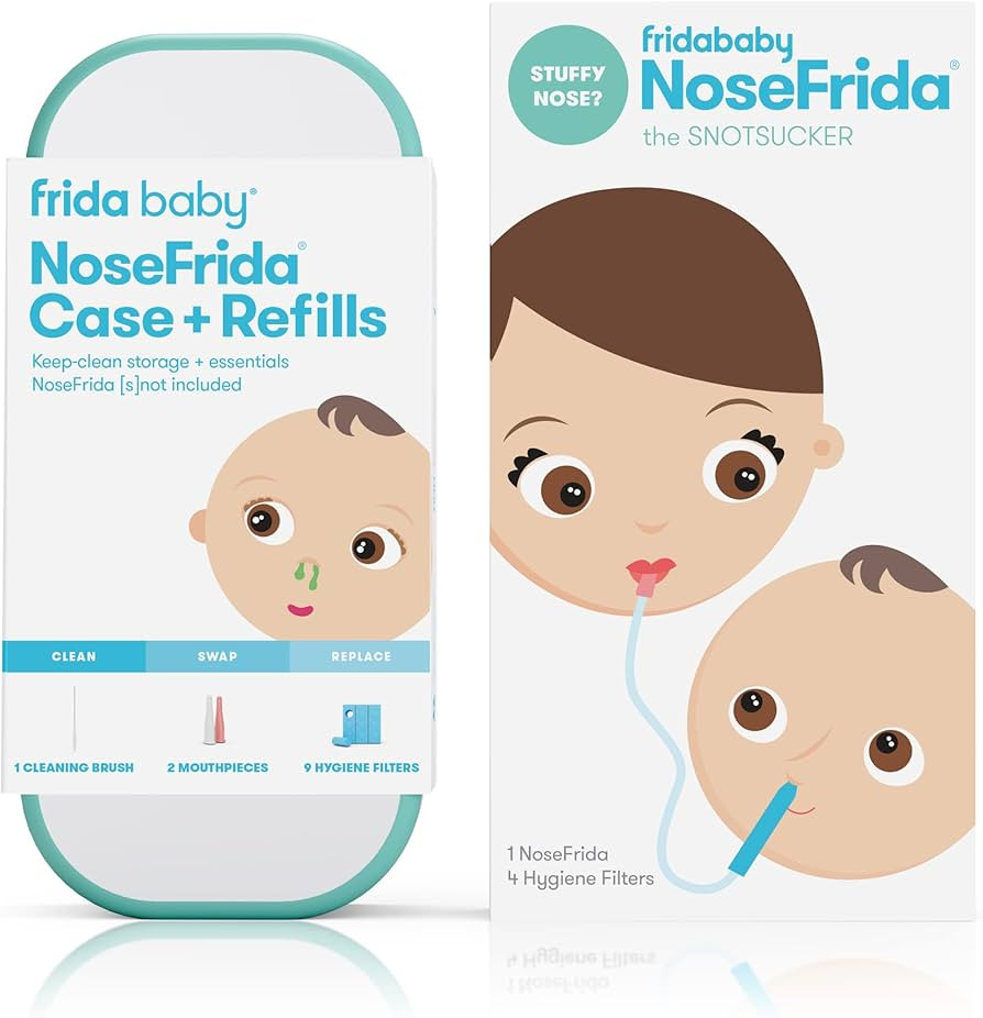 Bundle of Frida Baby Baby Nasal Aspirator NoseFrida The Snotsucker + Frida Baby NoseFrida Case + ... | Amazon (US)