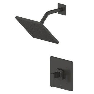 Hotel de Ville Square Shower Set with Valve in Matte Black | Bed Bath & Beyond