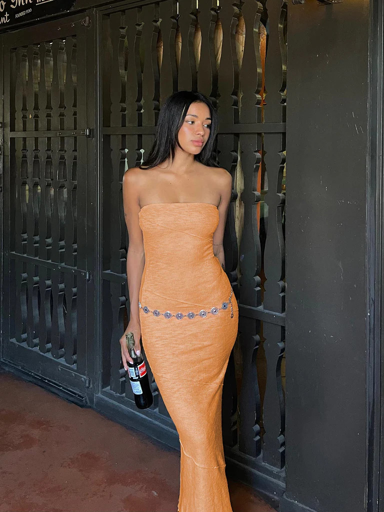 Oscar Midi Dress Orange | Princess Polly US