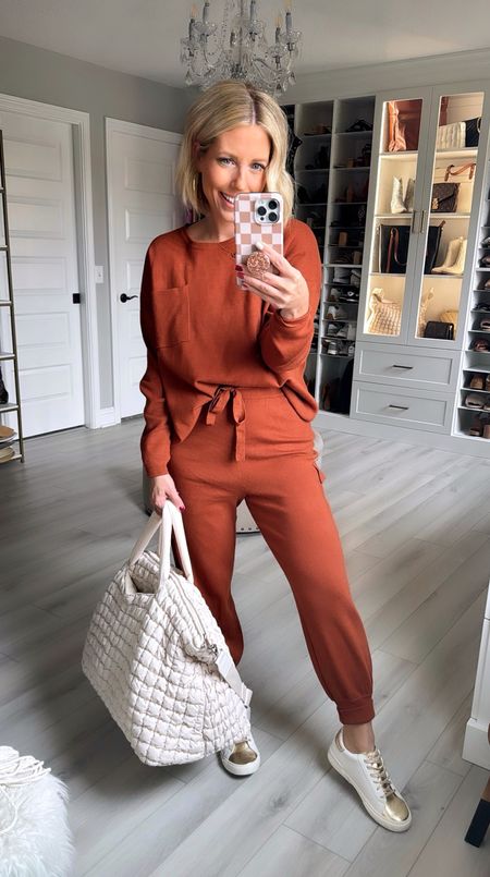 I love this knit set!!! It’s lightweight but a really nice sweater material and I love the cargo joggers!!!! This would make a great travel outfit! 
Set TTS small
Shoes TTS

#LTKstyletip #LTKfindsunder50 #LTKtravel
