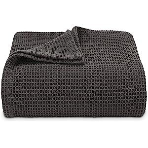 Vera Wang | Waffle Weave Collection | 100% Cotton Soft and Cozy Textured Plush Blanket for Sofa C... | Amazon (US)