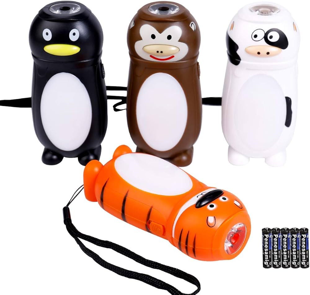 KunHe 4 Pack Small Mini LED Flashlight Camping Flashlights for Kids Toddlers 100 Lumen with Batte... | Amazon (US)