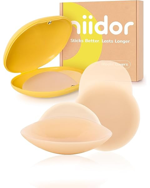 Nipple Covers for Women – Reusable Sticky Silicone Nipple Covers, Seamless Invisible Washable D... | Amazon (US)