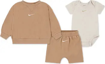 Essentials Sweatshirt, Shorts & Bodysuit Set | Nordstrom