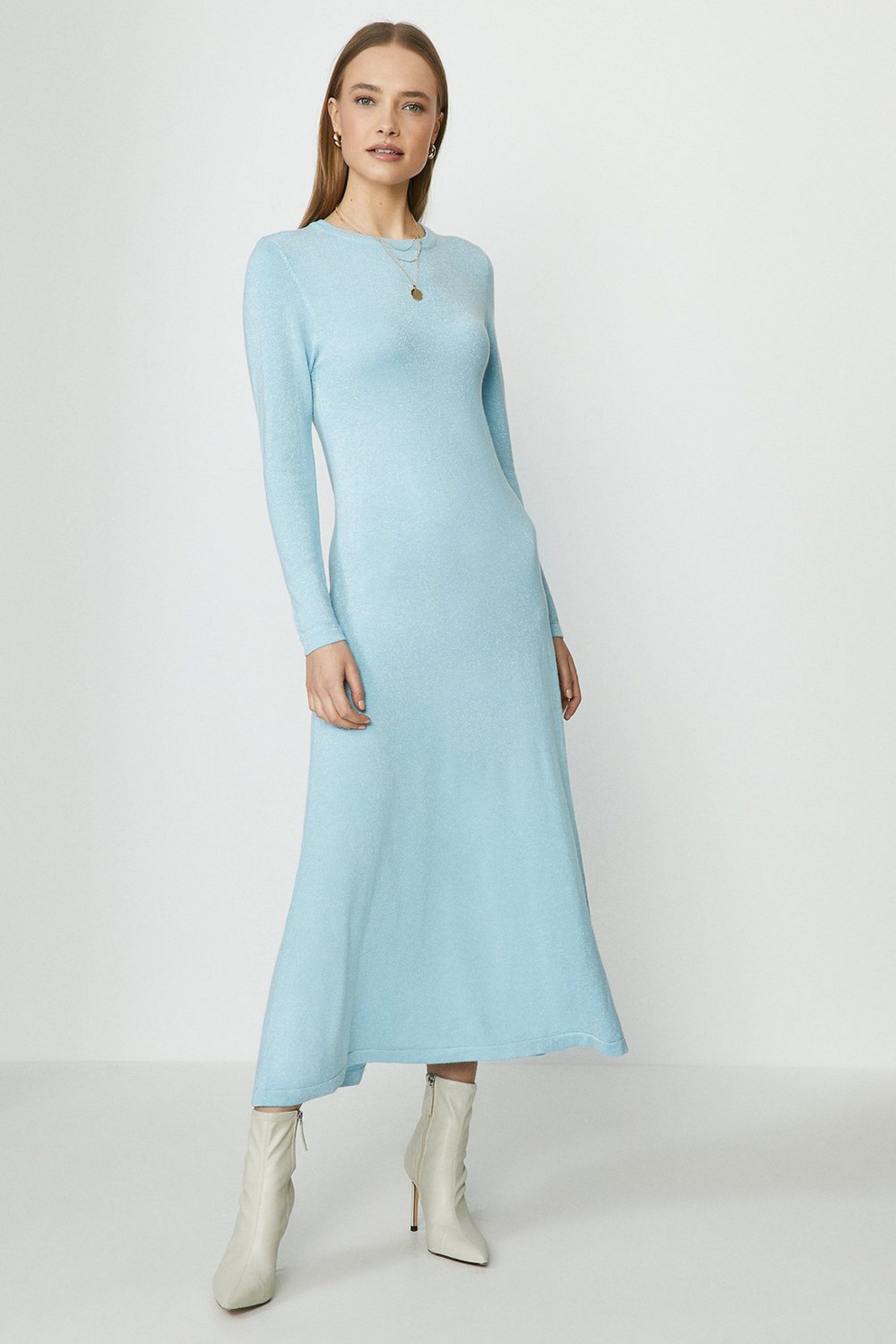 Long Sleeve Knitted Glitter Midi Dress | Coast (UK)