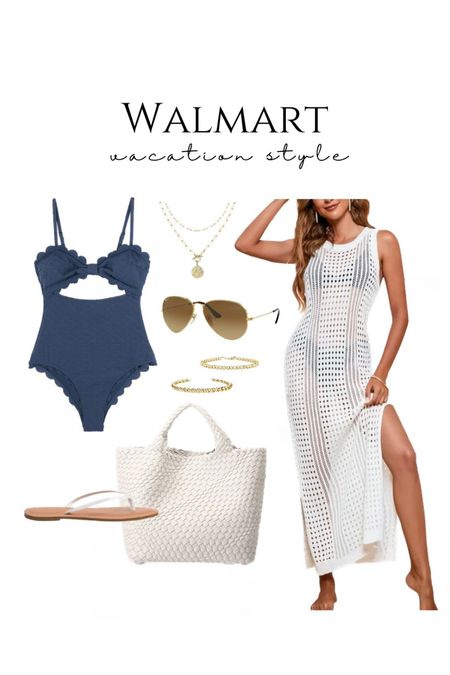 Get vacation ready with @walmartfashion! Cutest scalloped one piece swimsuit and coverup, perfect for your next beach vacay!  #walmartpartner #walmartfashion Walmart finds cupshe blue swimsuit chic swimwear chic coverup white cover up dress 

#LTKTravel #LTKFindsUnder50 #LTKSwim