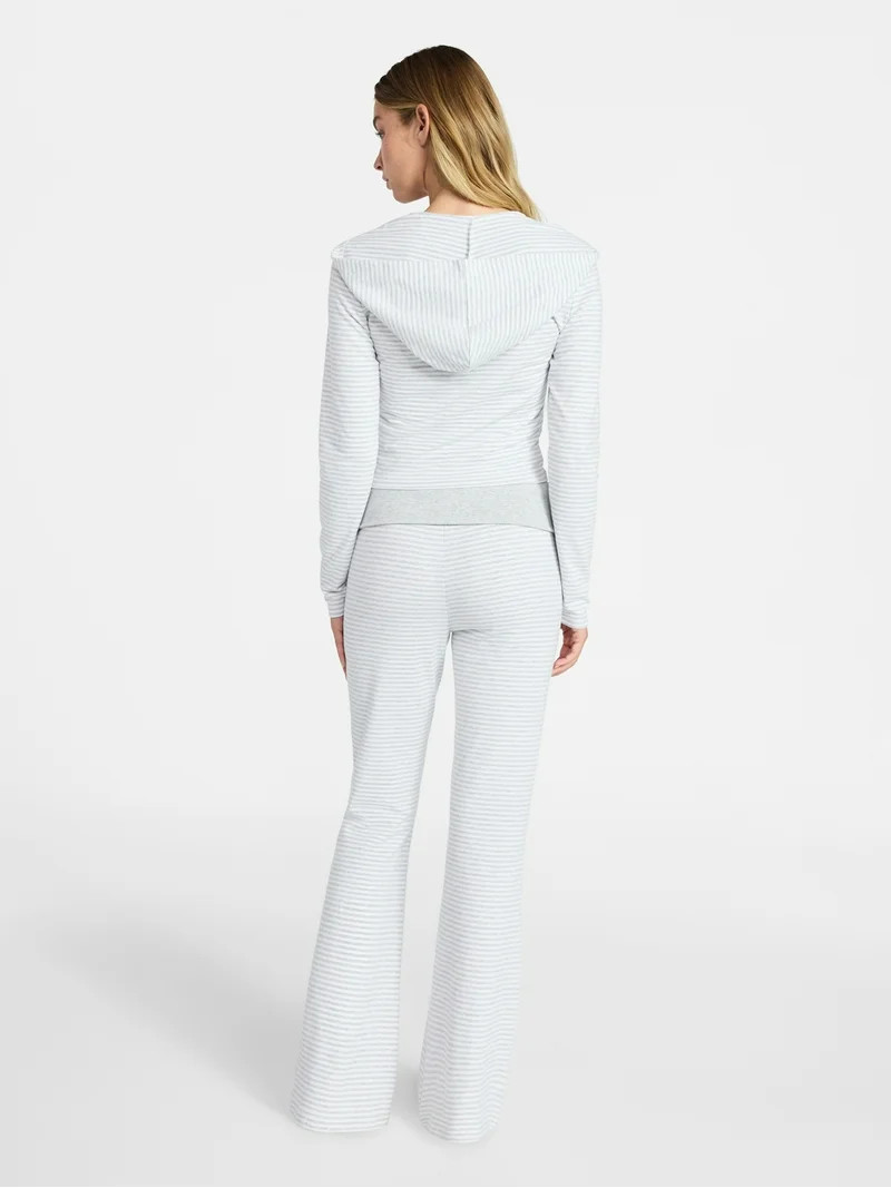 No Boundaries Zip-Up Hoodie and Foldover Pants Set, 2-Piece, Women’s XXS-XXL | Walmart (US)