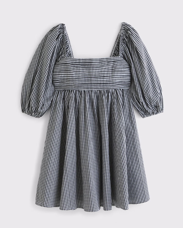 The A&F Emerson Poplin Puff Sleeve Mini Dress | Abercrombie & Fitch (US)