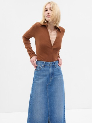 Modern Button-Front T-Shirt | Gap (US)