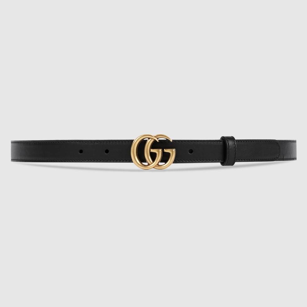 Leather belt with Double G buckle | Gucci (US)