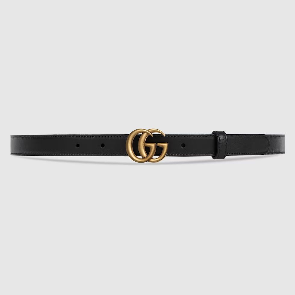 Leather belt with Double G buckle | Gucci (US)