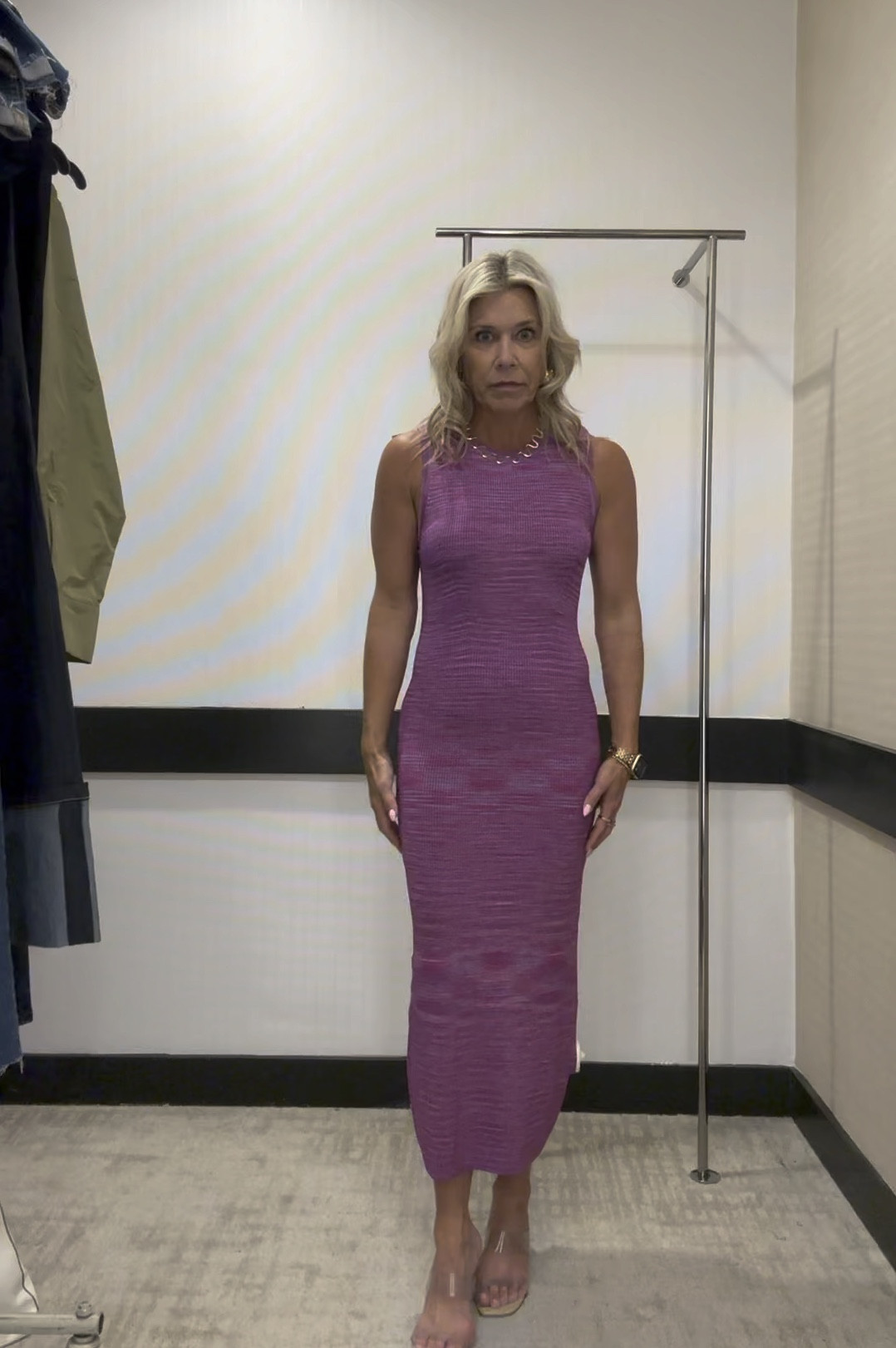 Tradition to fall in this beautiful color knit dress. Wearing this now with clear sandals and later will layer with this fitted denim top.

#LTKStyleTip #LTKWorkwear #LTKOver40