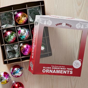 Shiny-Brite&#8482; Colored Glass Ball Ornaments (Set of 9) | West Elm (US)