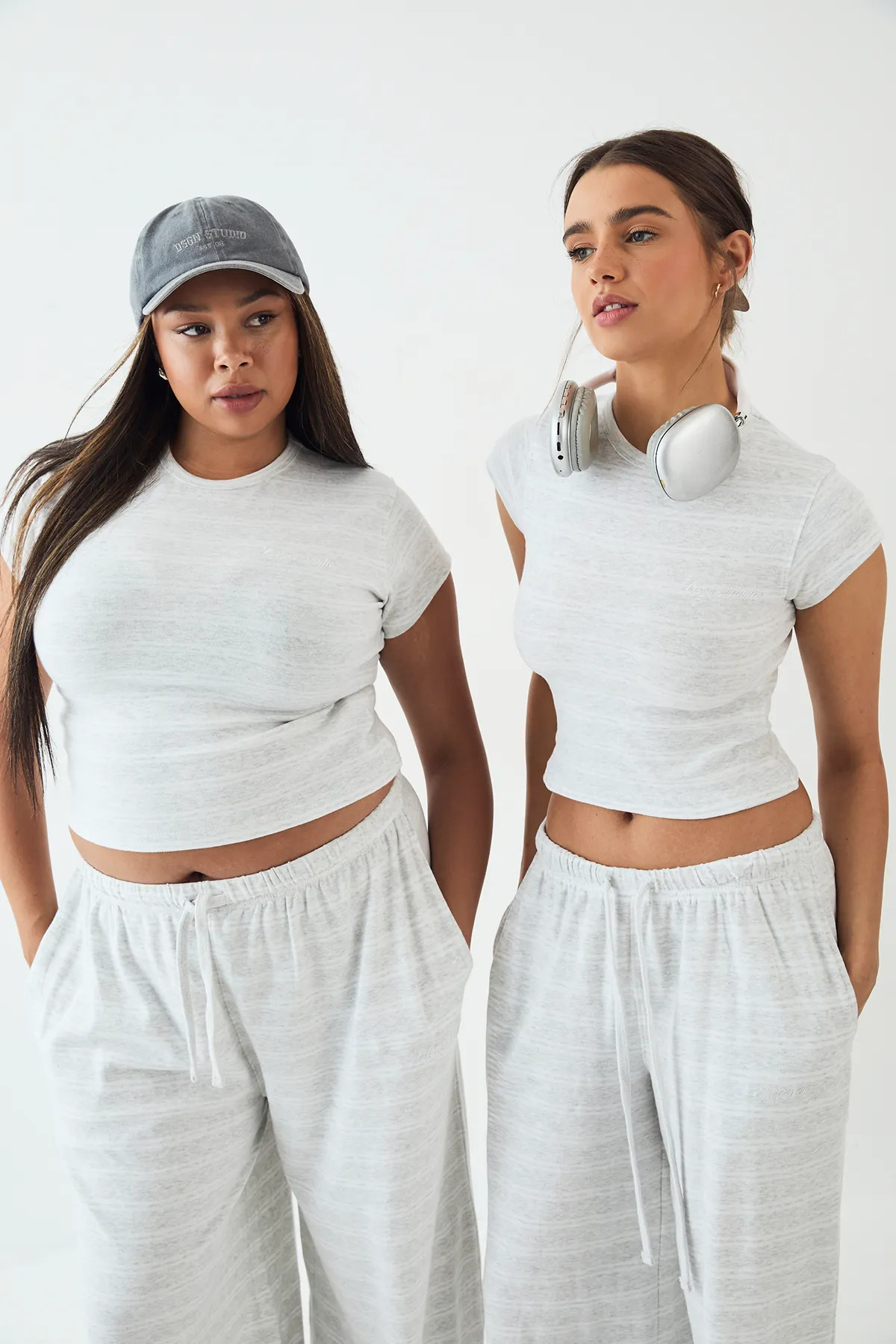 Ash Grey DSGN Studio Stripe Fitted Short Sleeve Top | Boohoo | Boohoo.com (UK & IE)