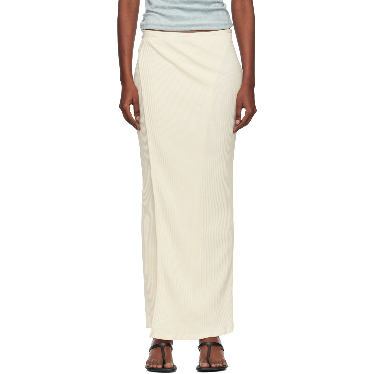Baserange Off-White Brig Maxi Skirt | SSENSE