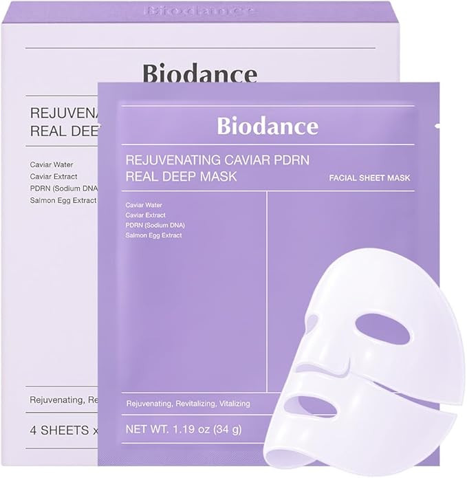 BIODANCE Caviar PDRN Real Deep Face Mask 4 Pcs | Hydrogel Overnight Mask | Skin Firming, Radiance... | Amazon (UK)