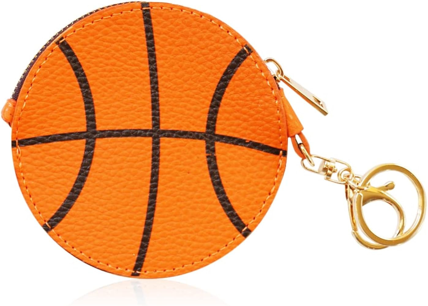 Sports Key Chain Coin Purse Bag Charm - Ball Game Keyring Zip Pouch Cute Tennis Basketball Baseba... | Amazon (US)