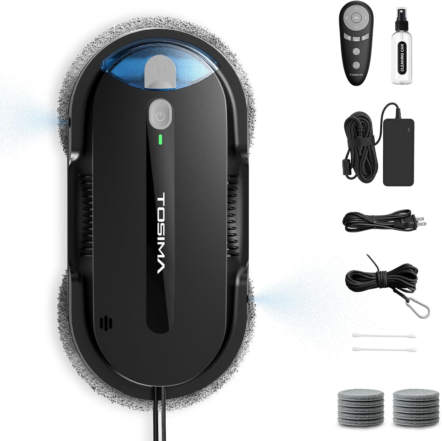 Tosima X1 Window Cleaning Robot – Dual-Nozzle Ultrasonic Water Atomization, 85 ml Visible Water Tank, Automatic Window Cleaner for Large & Small Windows | Amazon (US)