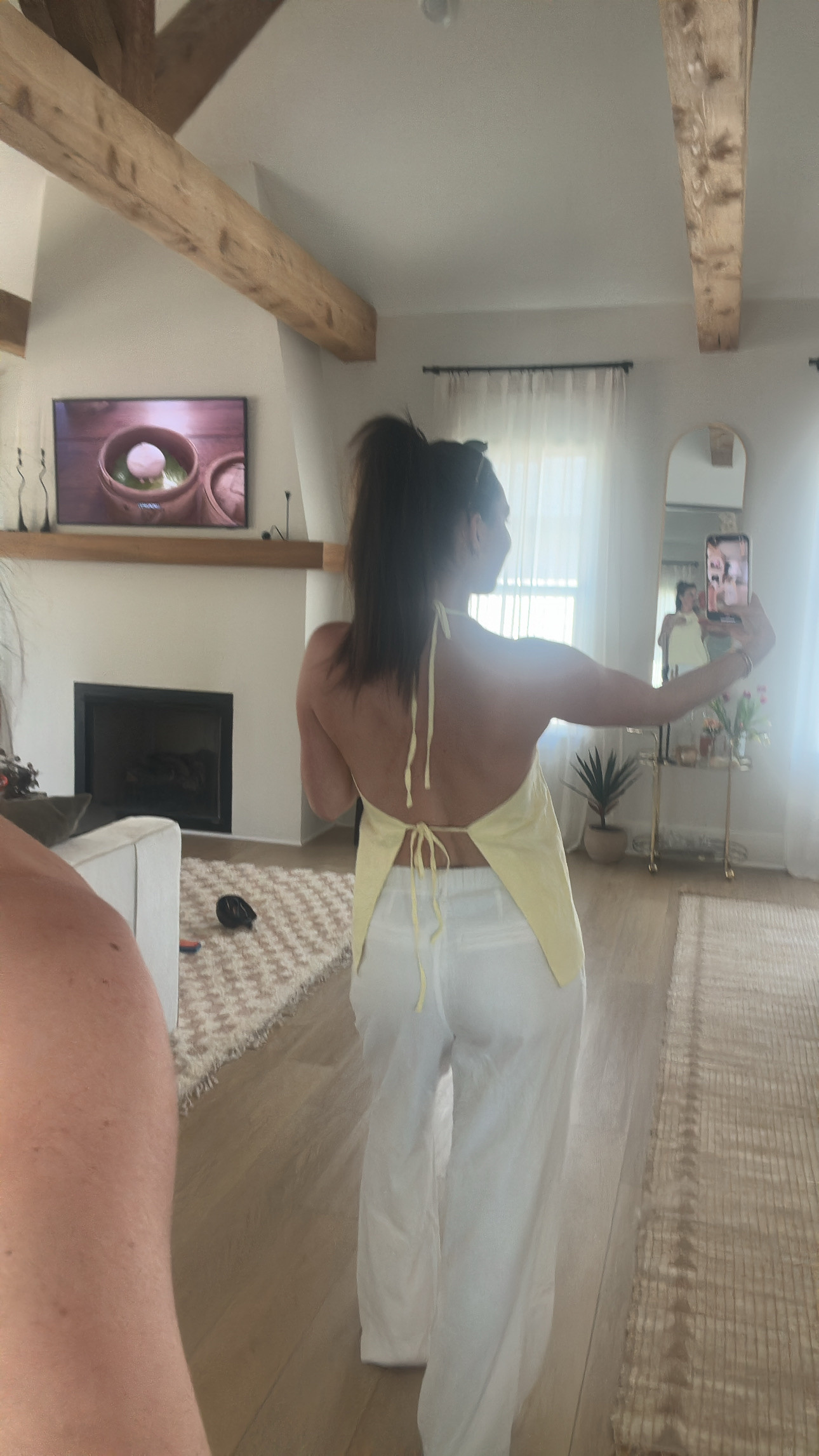 I love a good open back top for summer! & this yellow makes for the perfect spring outfit! 25% off today & additional sale with code SPRINGAF 

 #LTKSaleAlert #LTKFindsUnder50