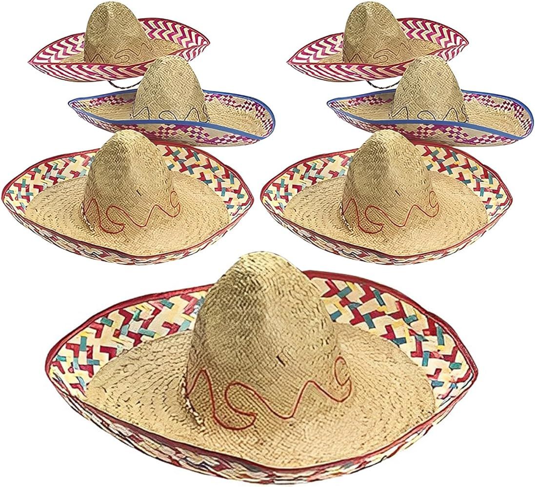 Fun Express Men Straw Hats Summer Wide Brim - Indulge in Authentic Mexican Style and All-Day Comf... | Amazon (US)