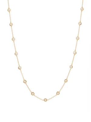 CLEMENCE NECKLACE IN 1.50 CTS LAB WHITE SAPPHIRE, 18K GOLD VERMEIL | Dorsey
