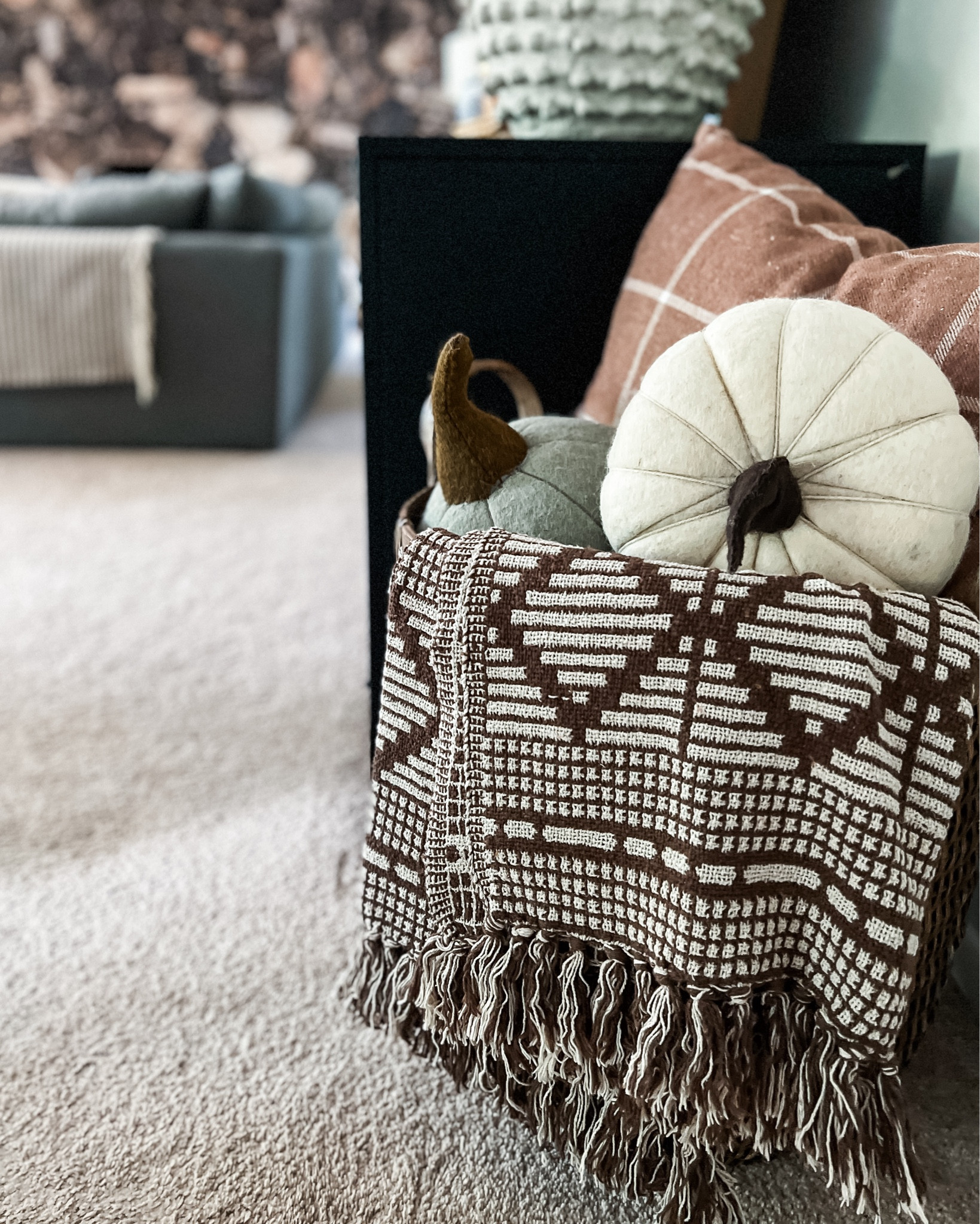 New fall fines from Amazon for your home decor! This brown and ivory diamond patterned blanket with fringe and a western pattern is perfect for the family room.

#LTKFindsUnder50 #LTKSeasonal #LTKHome