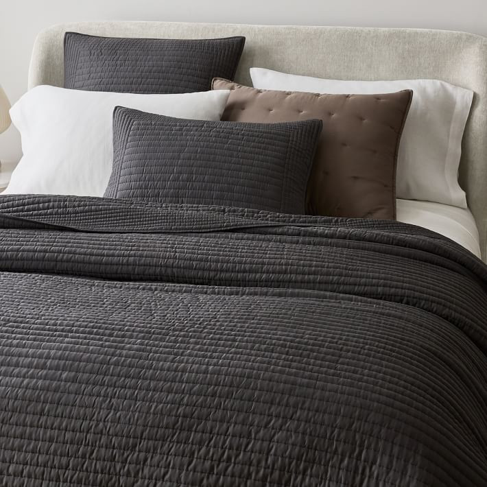 Silky TENCEL™ Pick Stitch Quilt & Shams | West Elm (US)