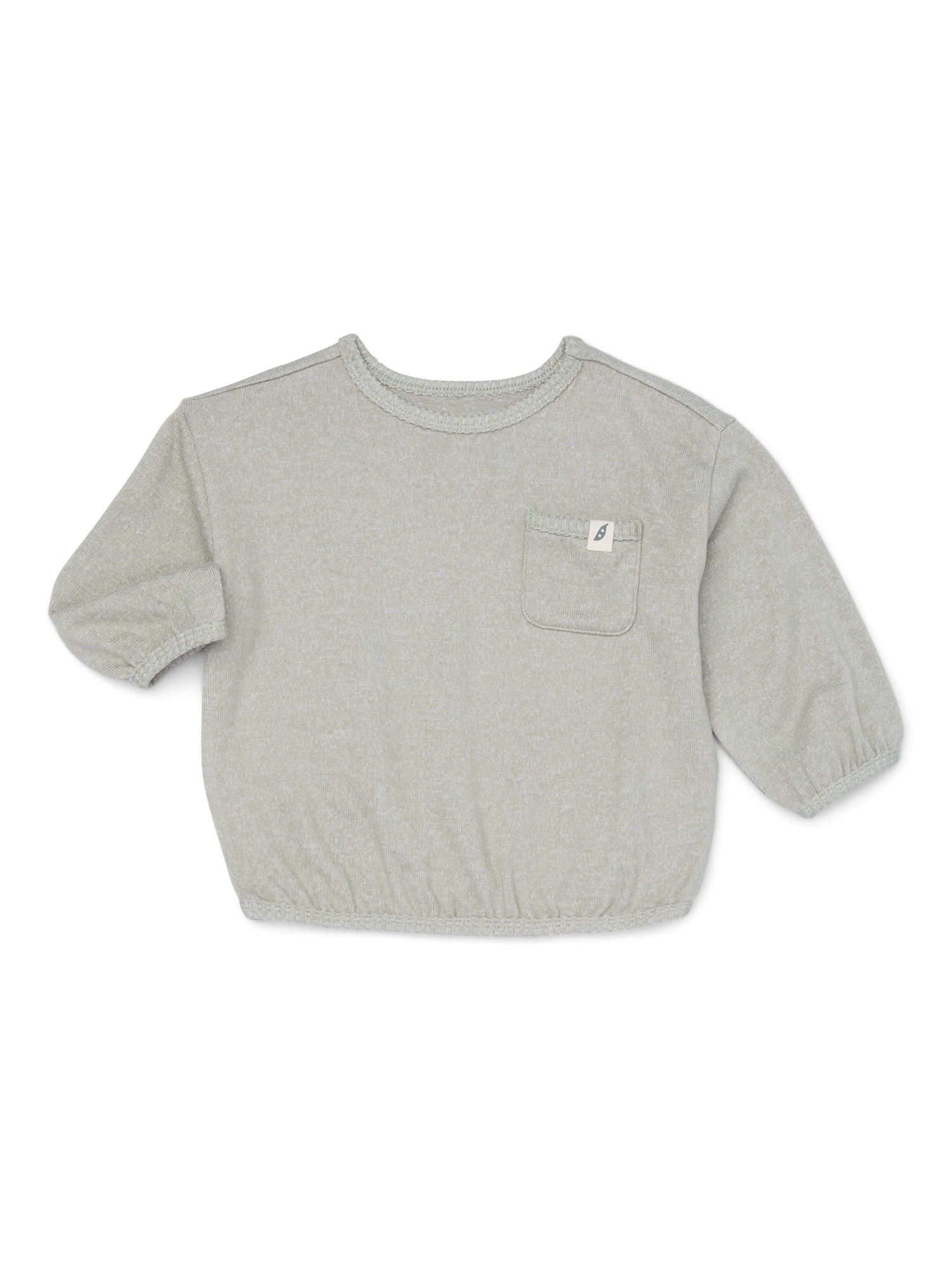 easy-peasy Baby Long Sleeve Hacci Pocket Sweatshirt, Sizes 0-24 Months | Walmart (US)