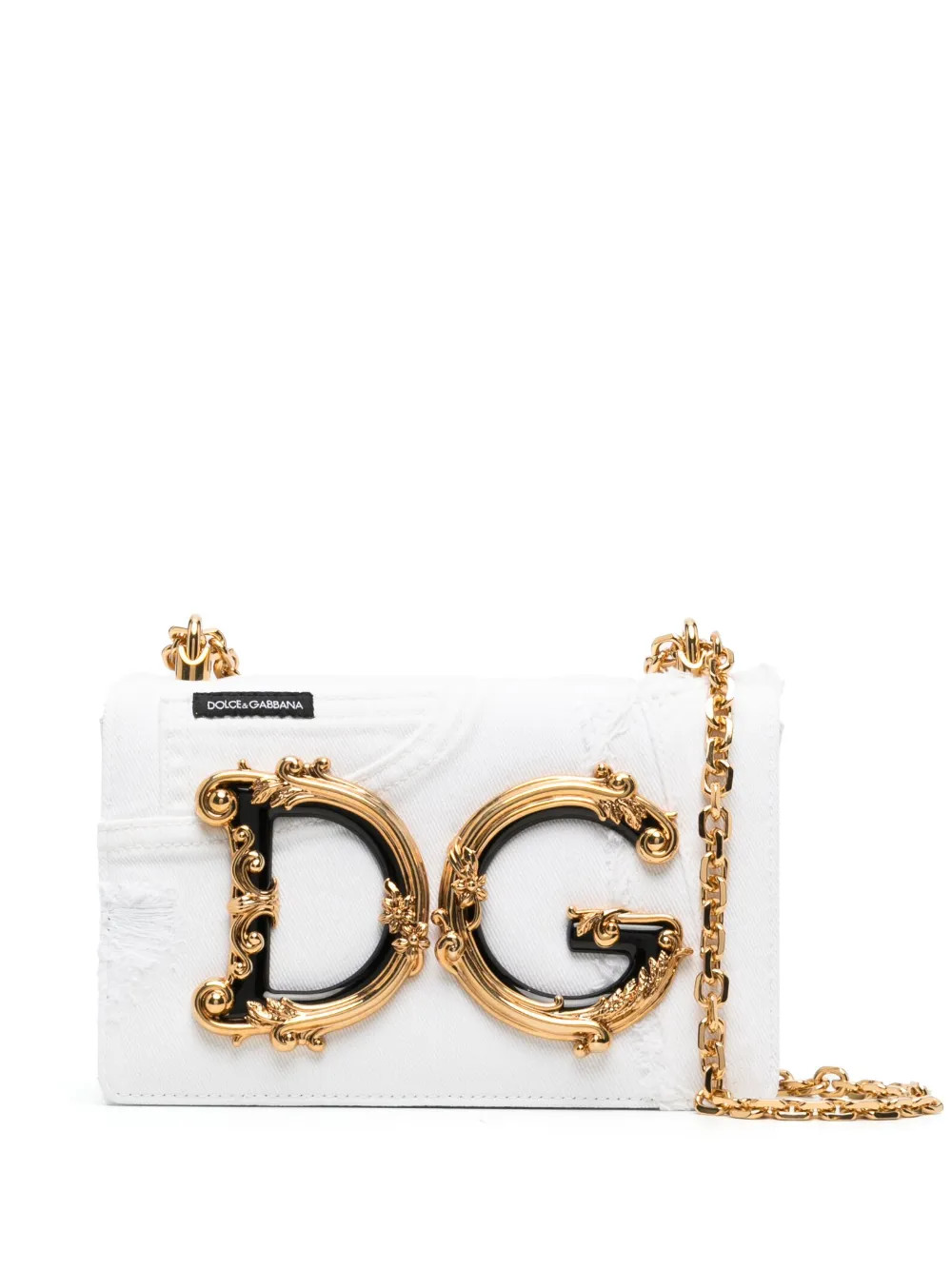 logo-plaque denim shoulder bag | Farfetch Global
