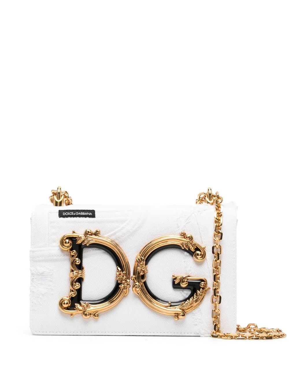 logo-plaque denim shoulder bag | Farfetch Global