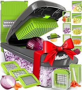 Mueller Pro-Series 10-in-1, 8 Blade Vegetable Slicer, Onion Mincer Chopper, Vegetable Chopper, Cu... | Amazon (US)