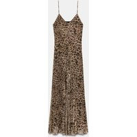 Zara - Animal Print Tulle Dress - Leopard - S - Woman | Zara UK