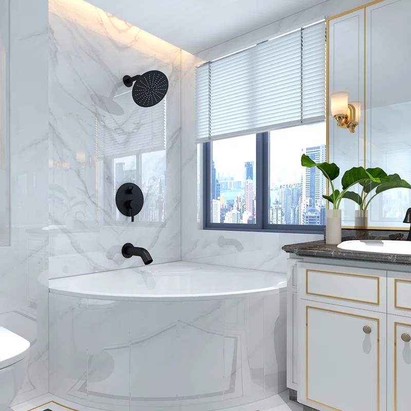 S3230DI-B Tub and Shower Faucet with Rough-in Valve and Diverter | Wayfair North America