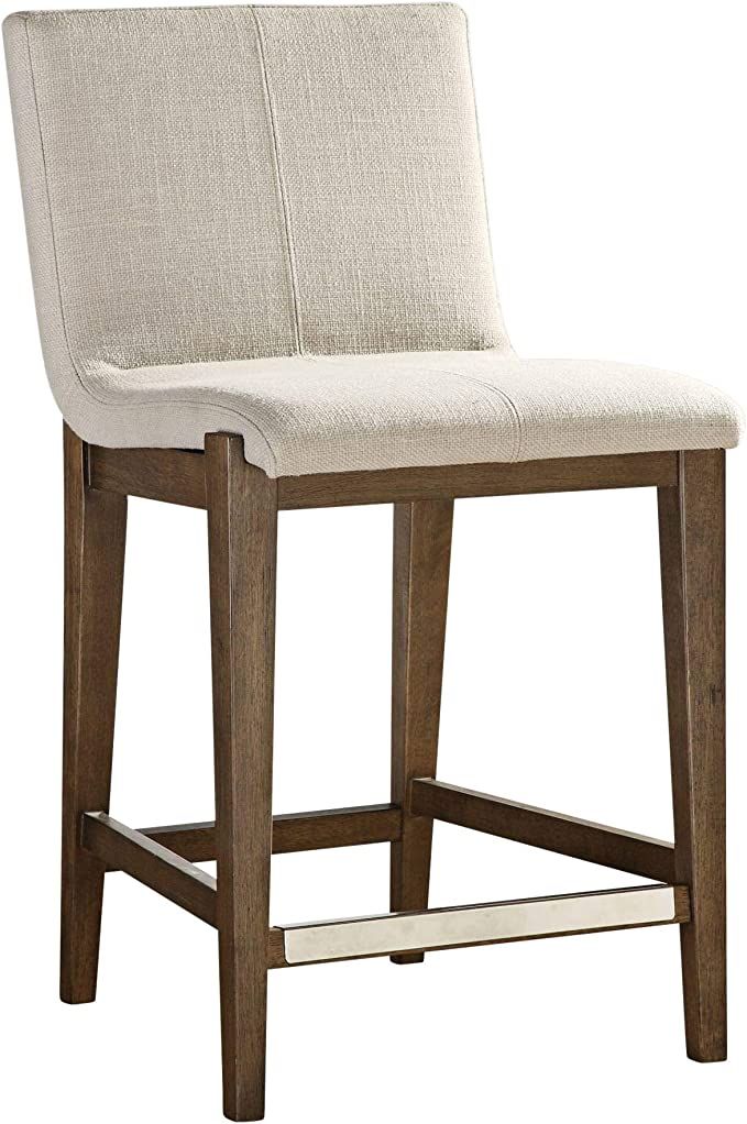 Uttermost Klemens 26" Neutral Linen Fabric Counter Stool | Amazon (US)