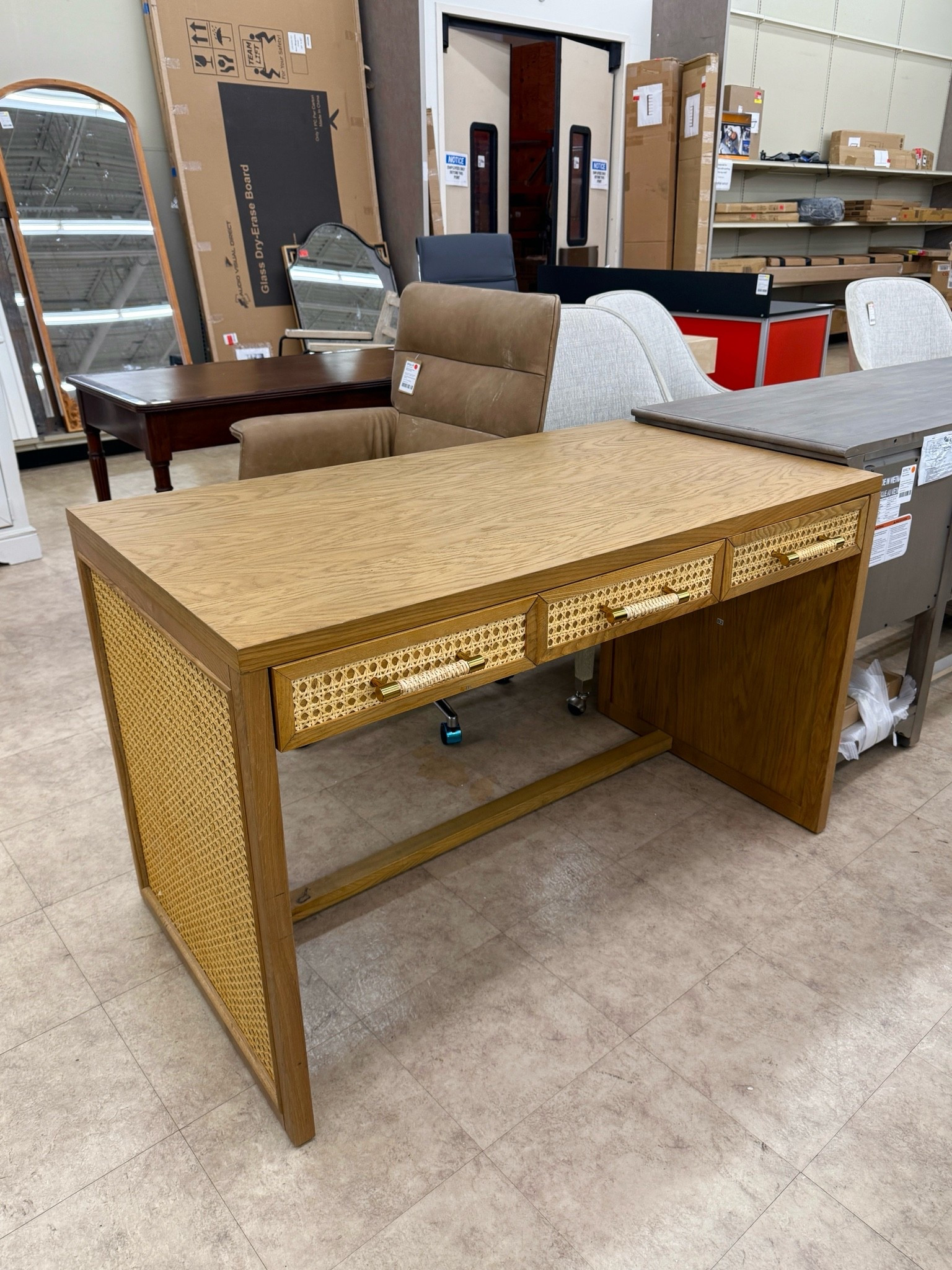 Wayfair find! 🤎 The Trey Writing Desk from Joss & Main has such a  boho-inspired look with its warm wood finish and woven rattan details. ✨ The clean shape keeps it simple and versatile, while the natural texture adds so much character to a home office, bedroom, or small workspace. 💻 A stylish desk that feels casual, warm, and easy to decorate around. Linked it here! 💫 #OfficeDesk #Desk #Wayfair

#LTKHome #LTKSaleAlert