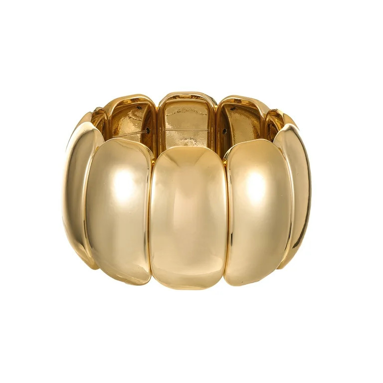 Time and Tru Chunky Goldtone Stretch Bracelet, 1 Piece | Walmart (US)