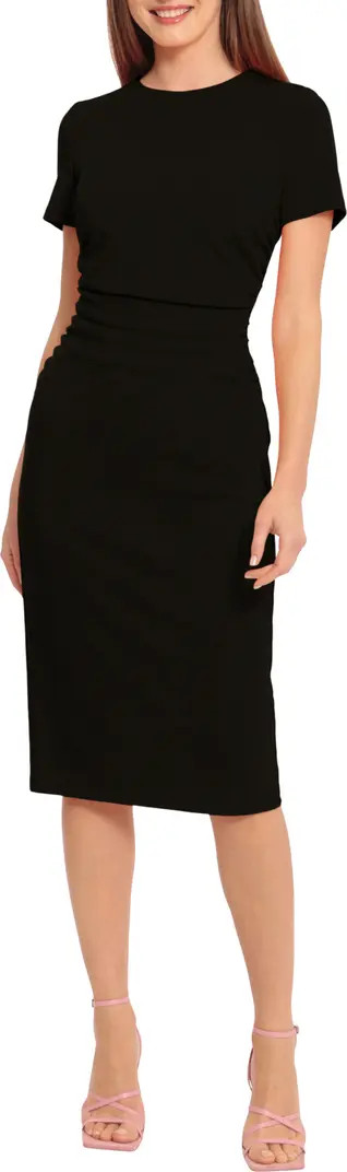 Ruched Short Sleeve Midi Dress | Nordstrom Rack