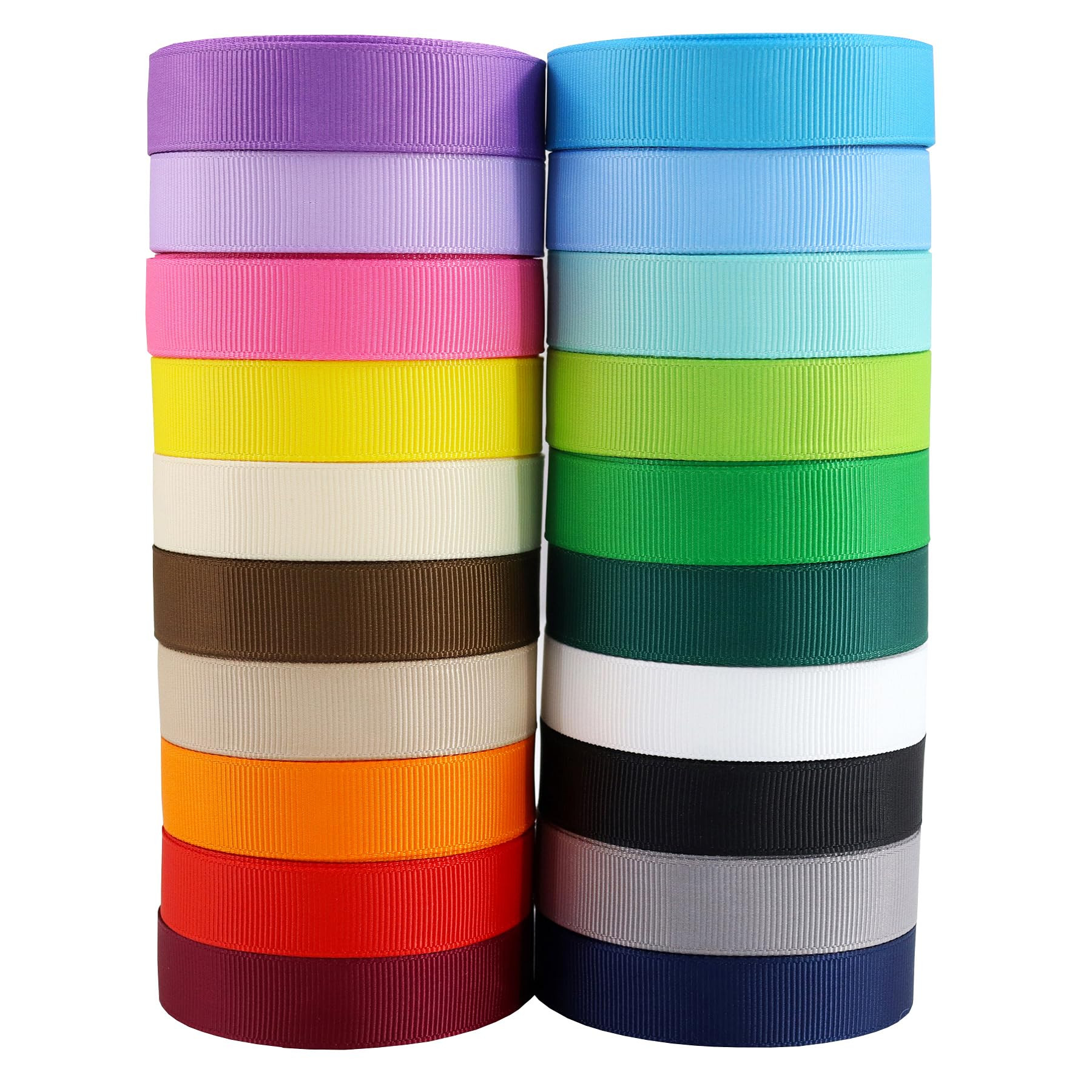 5/8 Inches Grosgrain Ribbons Fabric Ribbons, 20 Colors*2 Yards Each Total 40 Yards, Boutique Ribb... | Amazon (US)