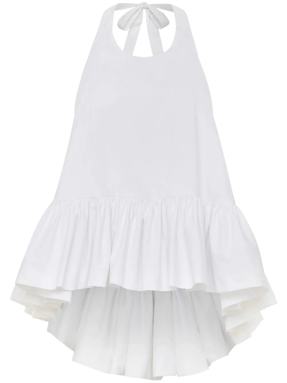 AZEEZA Winston Poplin Halterneck Top | White | FARFETCH | Farfetch Global
