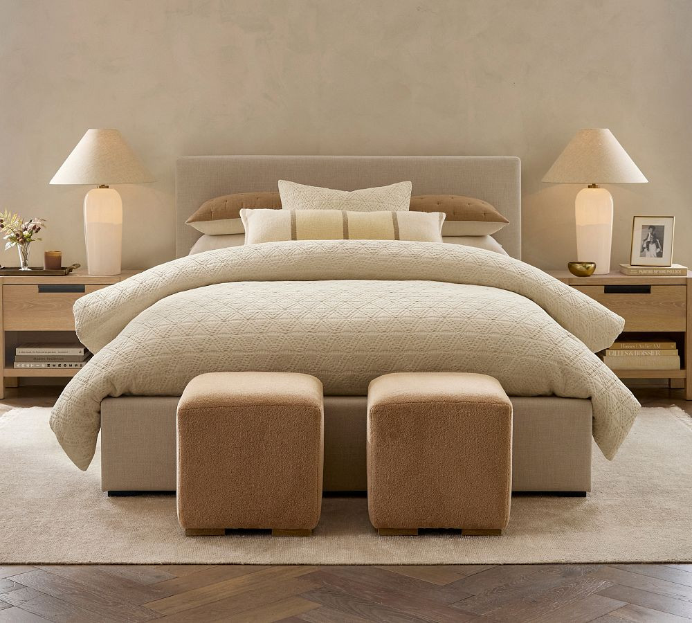 Carmel Upholstered Platform Bed | Pottery Barn (US)