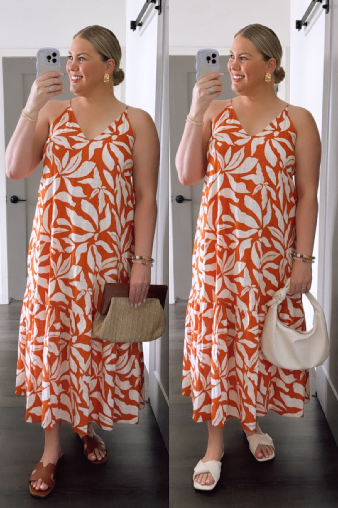 One dress styled 2 ways. Would be the perfect summer vacation look 
H&M maxi dress 
Target sandals 

#LTKMidsize #LTKSeasonal #LTKStyleTip