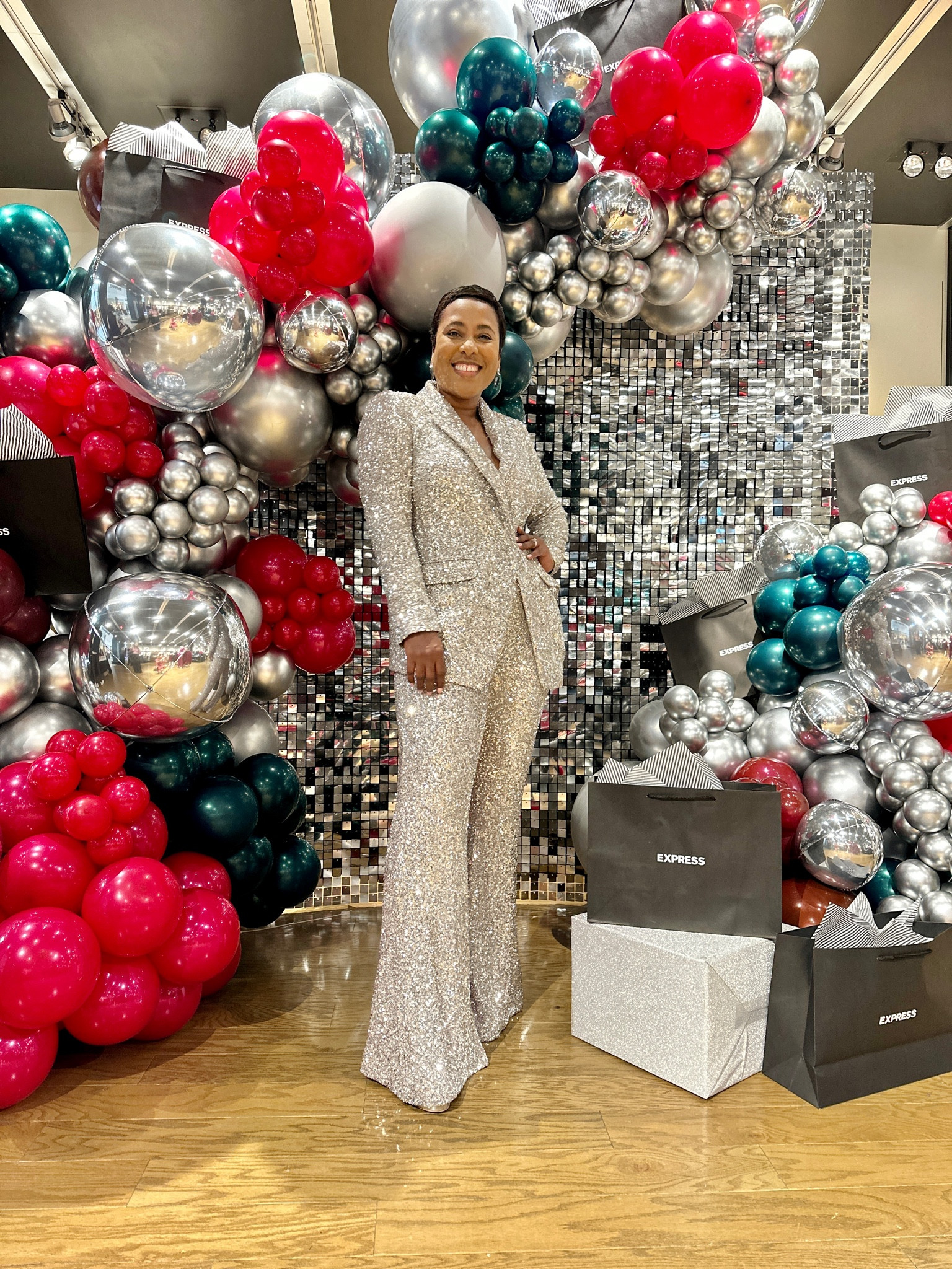 Sequin jacket sequin blazer sequin pants silver platform sandals #nyeoutfit #newyearseve #holidayoutfit #sequins #holidayparty

#LTKHoliday 

#LTKSeasonal #LTKstyletip