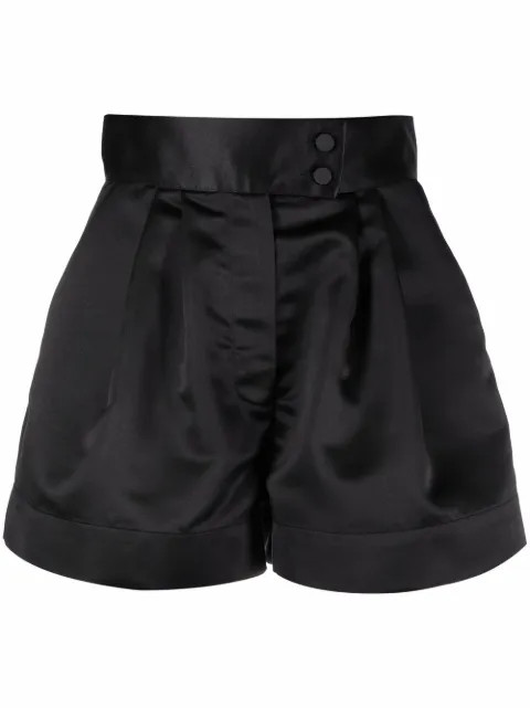 high-waisted satin shorts | Farfetch Global